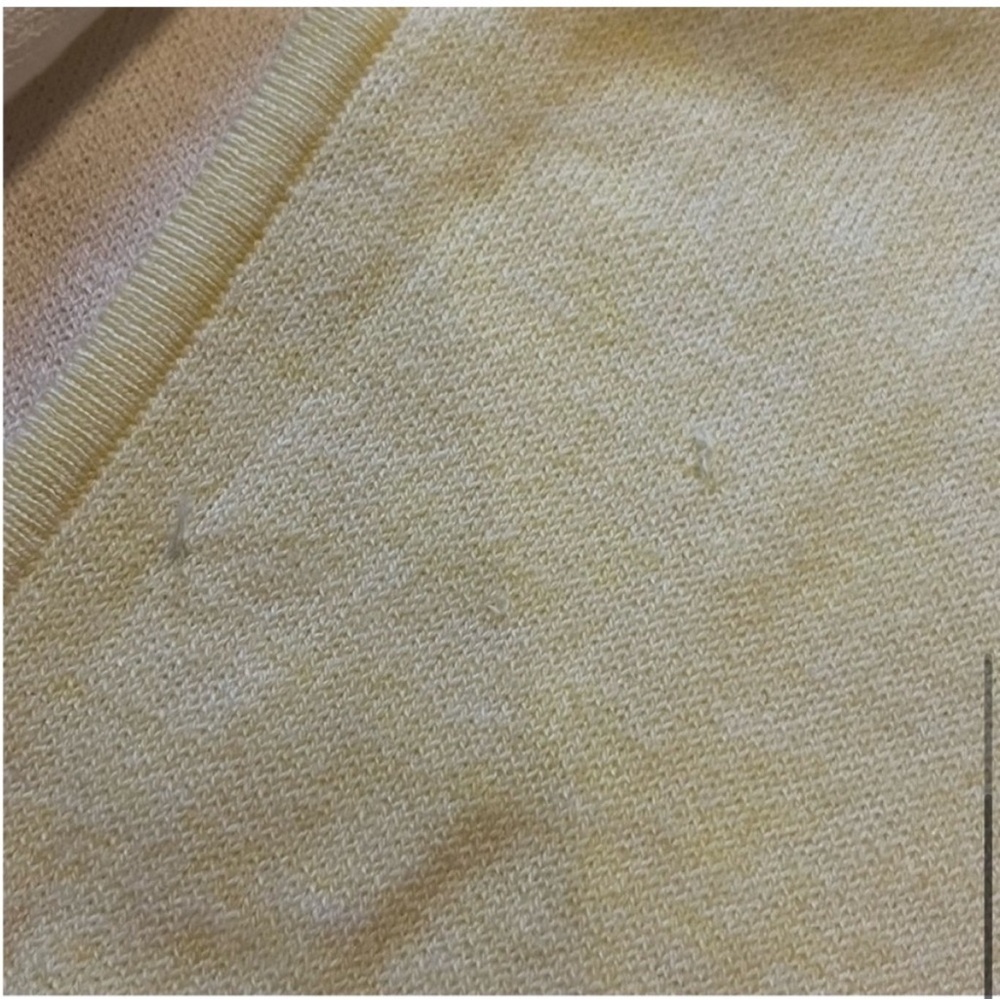 Kinross Cashmere Yellow Hooded Open Front Sweater Cardigan w Pockets medium - Picture 8 of 8